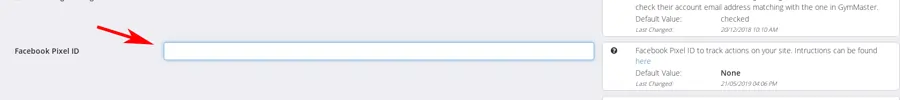 setting up facebook pixel in GymMaster