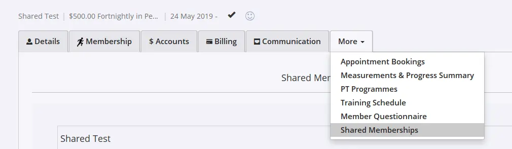 gym software shared memberships settings gymmaster