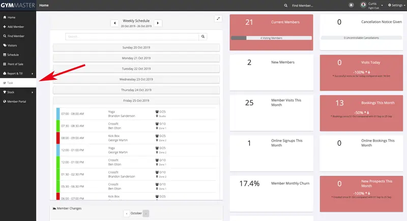 gymmaster task automation