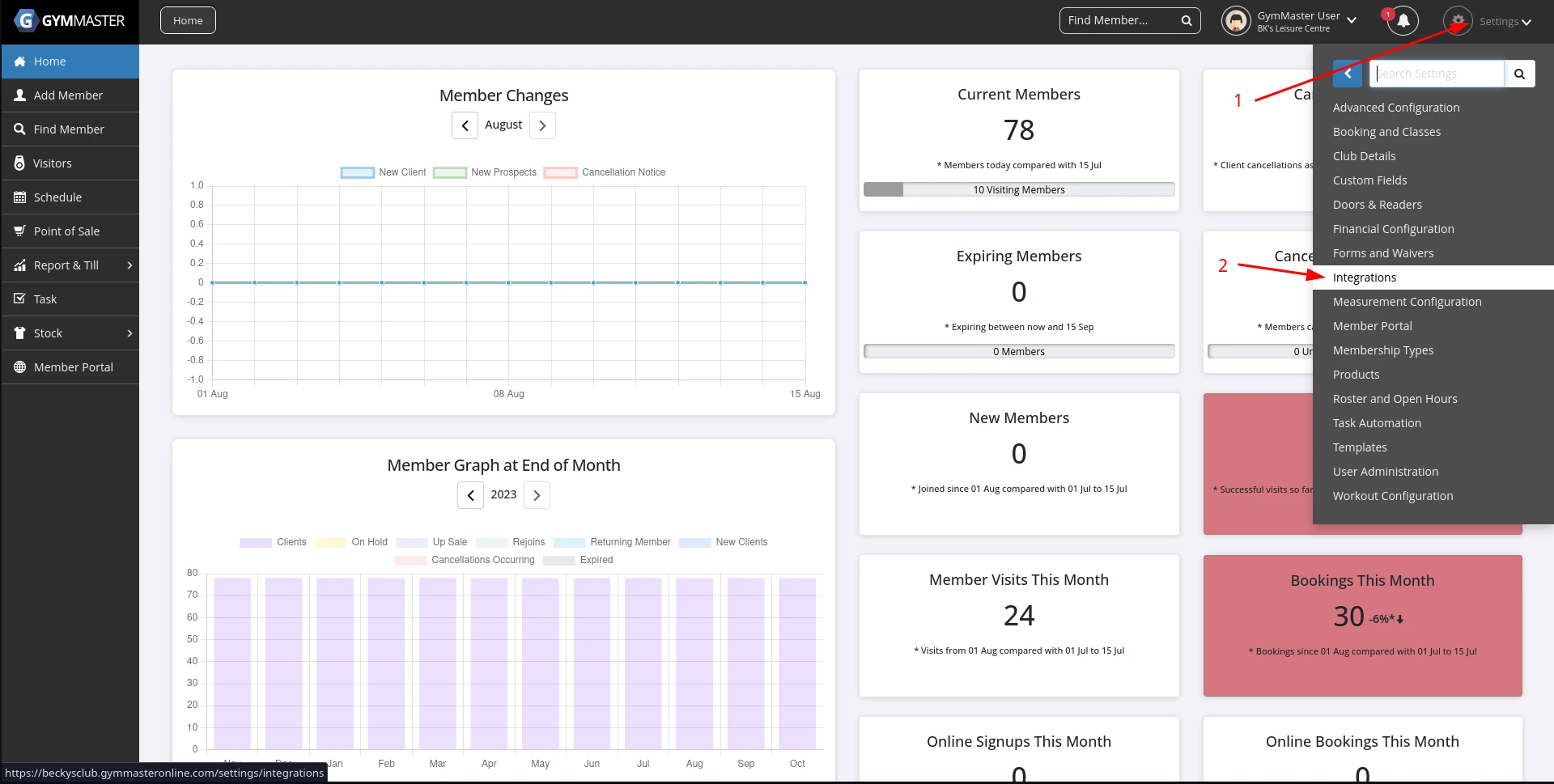 gymmaster zoom livestreaming integration step 4 within gymmaster